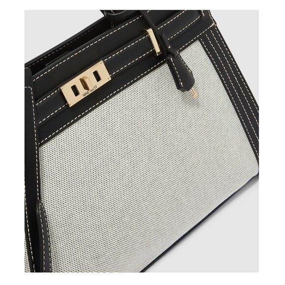 Nine West Black Multi Sadie Jet Set Satchel Bag - Picture 2 of 4